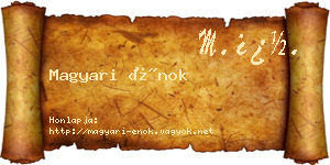 Magyari Énok névjegykártya